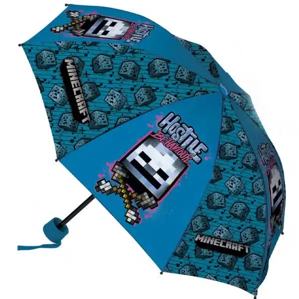Minecraft Umbrella, Hostile Behaviour – 90 x 24/55 cm – Polyester