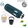 Vacuum Insulated Stainless Steel Water Bottle 750ml Jade - Image 4