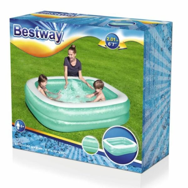 Family Pool Blue Inflatable 201 X 150 X 51 cms