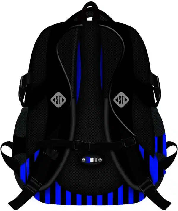 ST.Right Backpack 4 Compartments BP-01 Black & Blue - Image 2