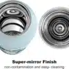 Super Sparrow Ultra-light Insulated Stainless Steel Water Bottle With Straw Lid 750ml Light Blue - Image 2