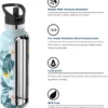 Super Sparrow Ultra-light Insulated Stainless Steel Water Bottle With Straw Lid 750ml Light Blue - Image 3