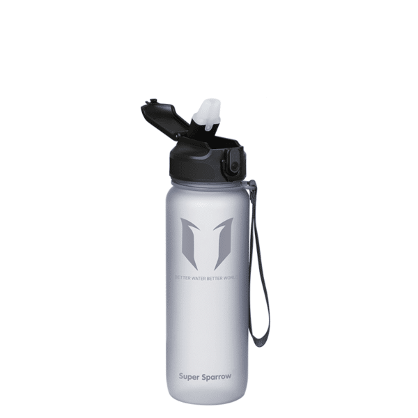 Super Sparrow Tritan Sports Bottle W/straw 750ml Grey