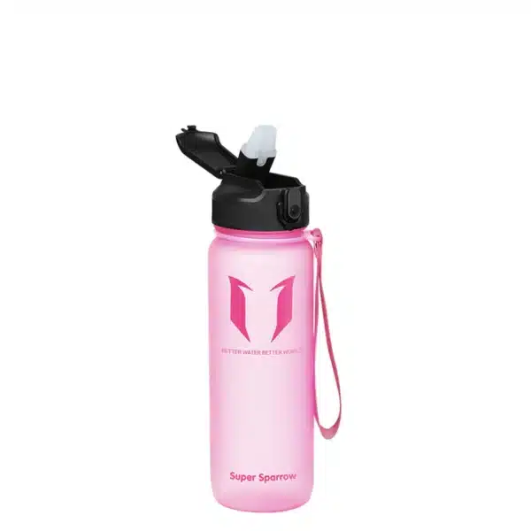 Super Sparrow Tritan Sports Bottle With Straw 750ml Pink