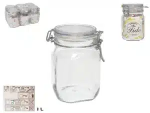Bormioli Rocco Air Tight Glass Food Jar Fido 1Litre