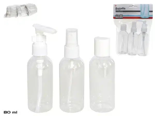 Pack of 3 90mlTravel Bottles