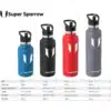 Super Sparrow Ultra-light Insulated Stainless Steel Water Bottle With Straw Lid 750ml Light Blue - Image 4