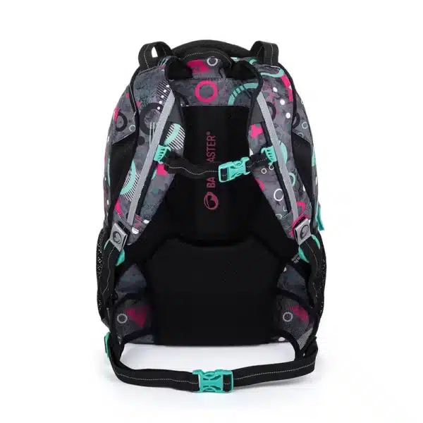 Bagmaster Backpack Porto 22A Grey/Pink/Turquoise - Image 3