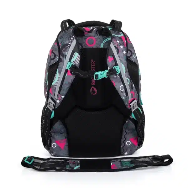 Bagmaster Backpack Porto 22A Grey/Pink/Turquoise - Image 4