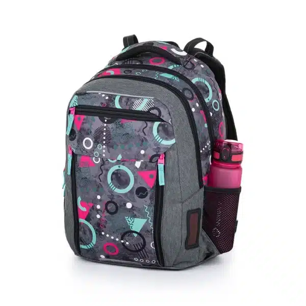 Bagmaster Backpack Porto 22A Grey/Pink/Turquoise - Image 6