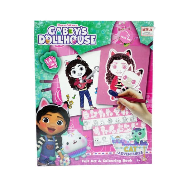 Gabby's Dollhouse Felt Art & Colouring Book