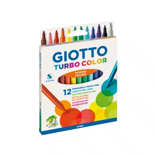 12x Felt Pens Giotto Turbocolor