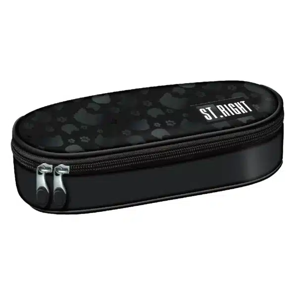 ST.Right Oval Pencil Case PC-01 Black Cat