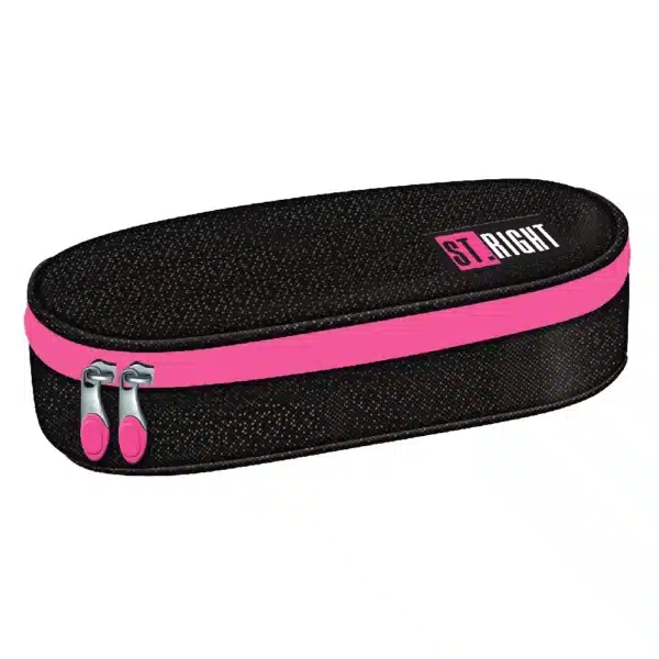 ST.Right Oval Pencil Case PC-01 Black Glitter