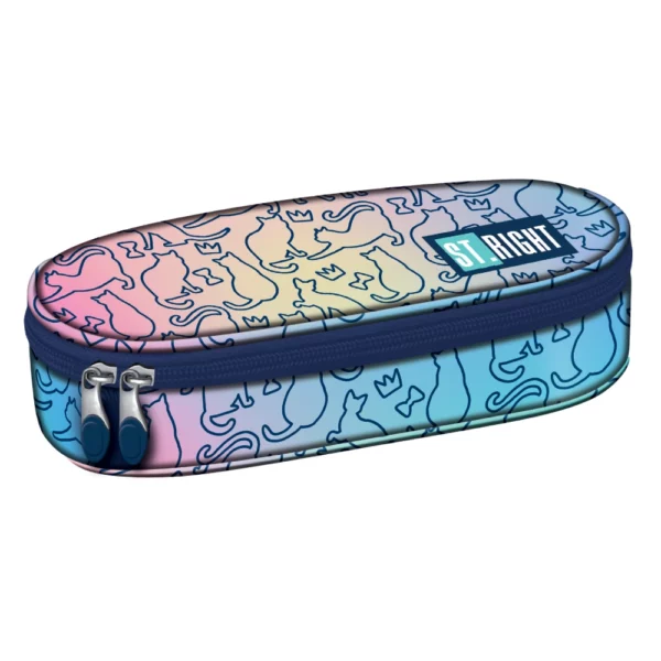 ST.Right Oval Pencil Case PC-01 Ombre Cat