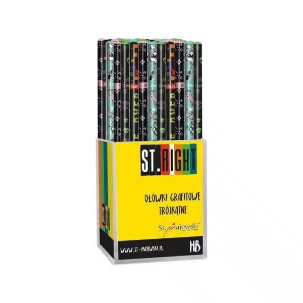 St.Right Triangular HB Pencil, Girl Designs
