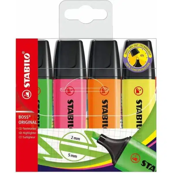 Stabilo Boss Highlighters Original x4