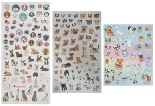 Sticker Set 100 Pcs, 2 Assorted. - Cats/dogs - Image 2