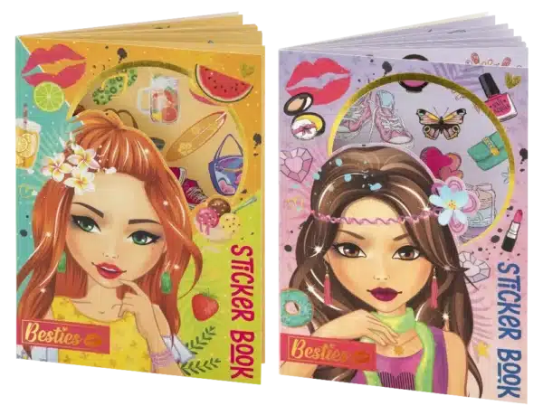 Besties Foil Sticker Book A5 8 Sheets, 2 Assorted