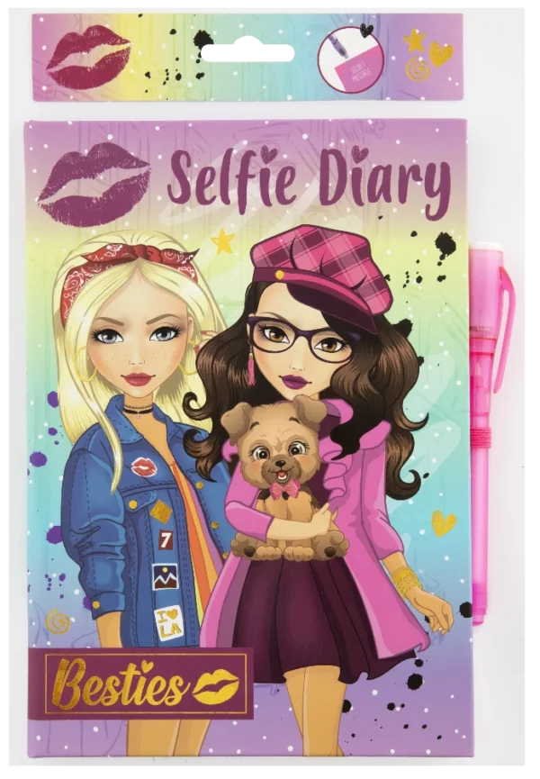 Besties Selfie Diary 21x15 cm (50 Sheets) & Magic Pen