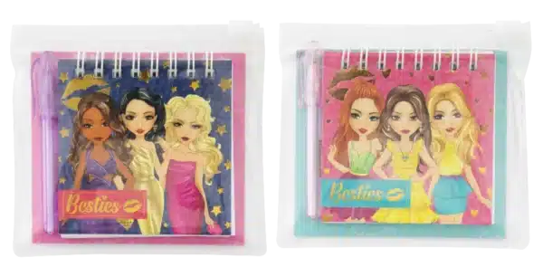 Besties Mini Notebook (8x8cm) + Pen In Box
