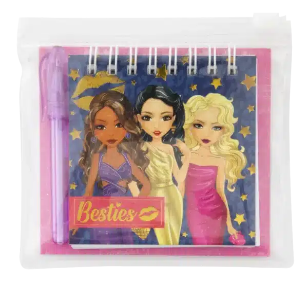 Besties Mini Notebook (8x8cm) + Pen In Box - Image 3