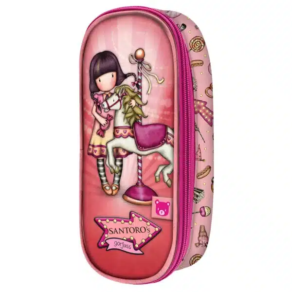 Oval Pencil Case Gorjuss™ Fairground - Carousel