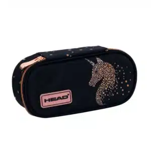 Head Oval Pencil Case Classy Gold
