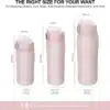 Super Sparrow Enjoy Series 500ml Stainless Steel Bottle With Straw Light Pink Dual - Image 3