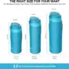 Super Sparrow Enjoy Series 750ml Stainless Steel Bottle With Straw Cerulean - Image 2