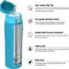 Super Sparrow Enjoy Series 750ml Stainless Steel Bottle With Straw Cerulean - Image 3