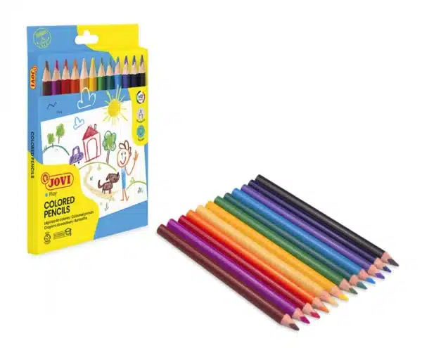 Jovi Thick Triangular Pencil Colours - 12 Pack - Image 2