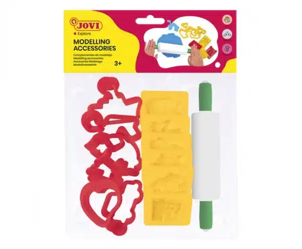 Jovi Pack Of 12 Play Dough Moulds & Roller