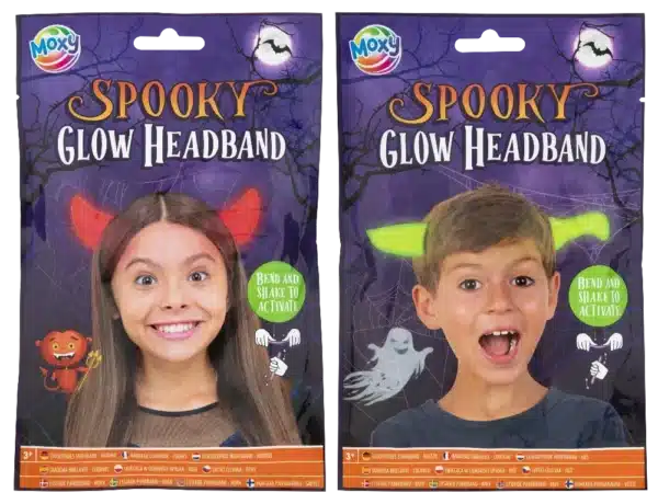 Halloween Glow Headband, 2 Assorted (devil / knife)