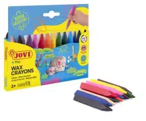 Set Of 12 Jovi Jumbo Easy Grip Triangular Wax Crayons