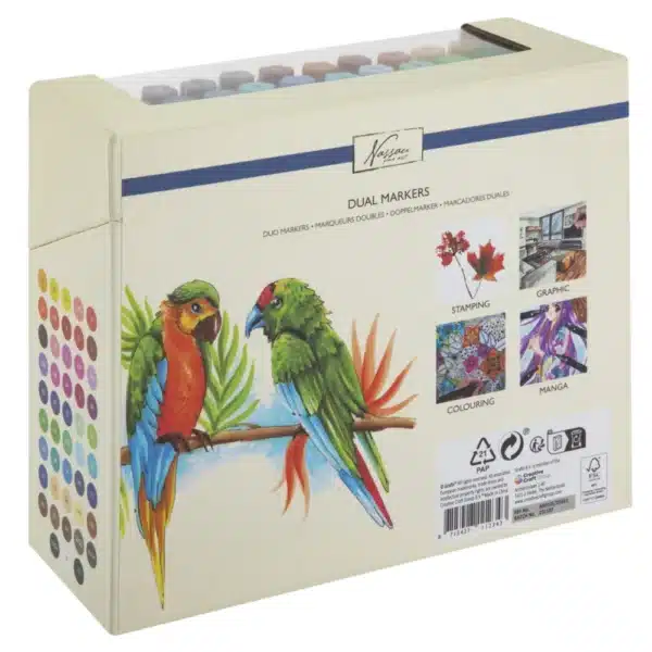 Round Dual Tip Markers, 48 Pcs In Window Cardboard Box - Image 3