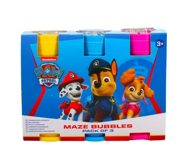 Paw Patrol Bubbles With Maze Top 3-Pack