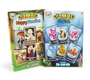 2 Assorted A4 Card Games - Happy Family / Go Fish