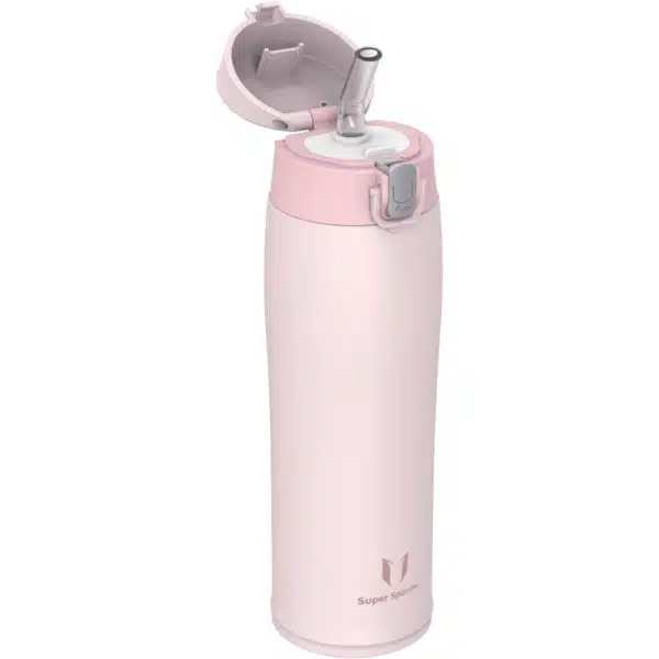 Super Sparrow Enjoy Series 500ml Stainless Steel Bottle With Straw Light Pink Dual