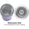 Super Sparrow Enjoy Series 500ml Stainless Steel Bottle With Straw Light Purple - Image 2