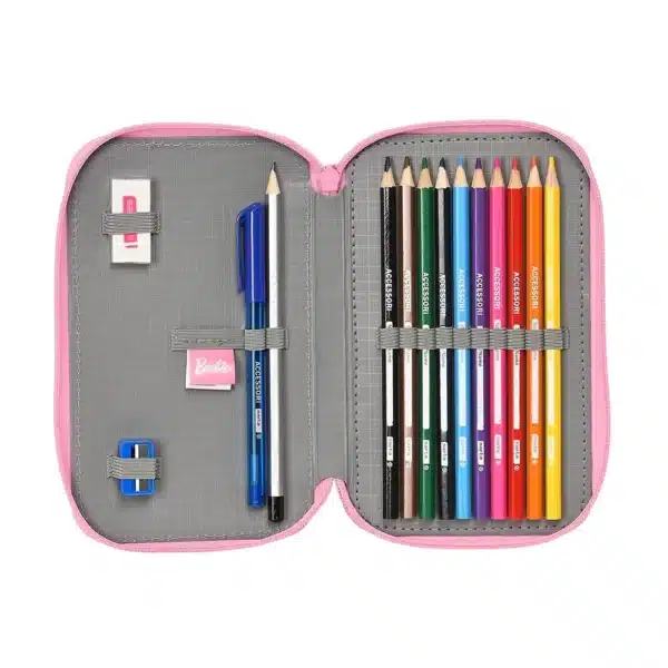 Double Filled Pencil Case 28 Pieces Barbie "Girl" - Image 3