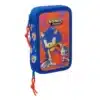 Double Filled Pencil Case 28 Pieces Sonic "Prime"