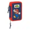 Double Filled Pencil Case 28 Pieces Super Mario "World"