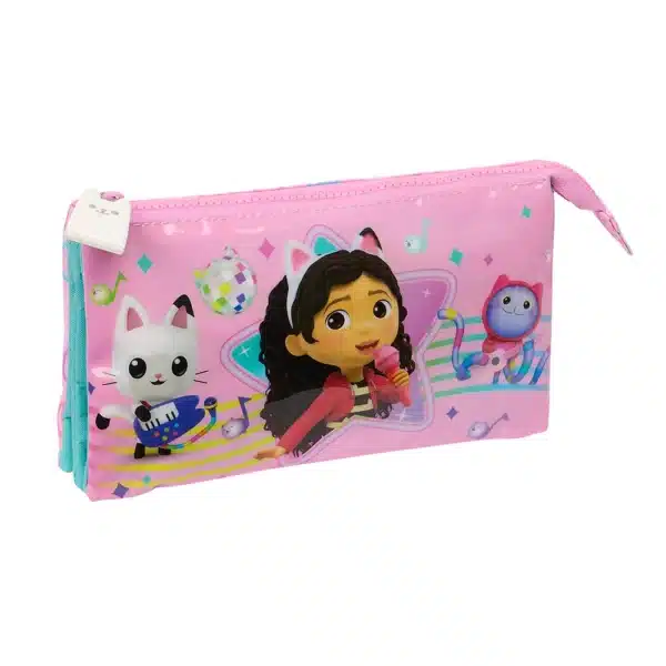 Triple Pencil Case Gabby's Dollhouse "Party"
