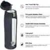 Super Sparrow Enjoy Seires 750ml Stainless Steel Bottle With Straw Oxford Blue - Image 3