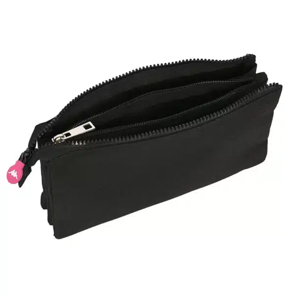 Triple Pencil Case Kappa "Black And Pink" - Image 2