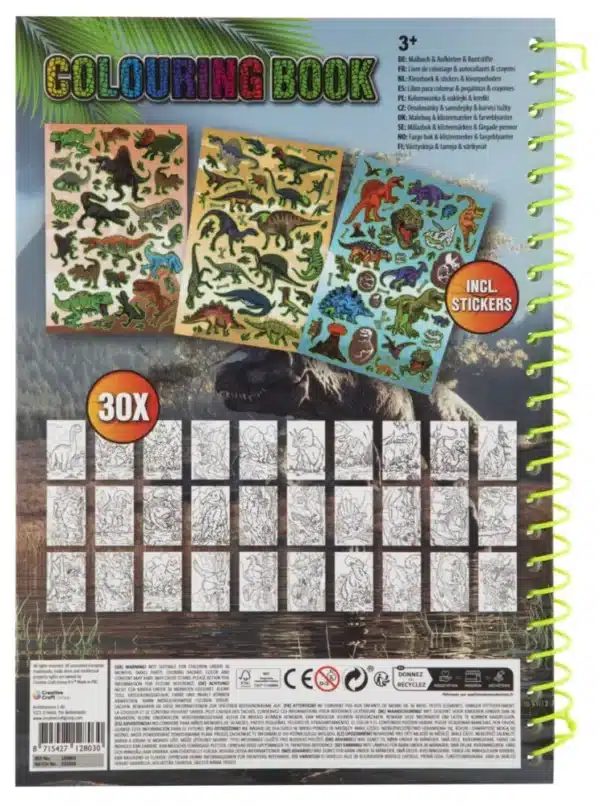 Dino Spiral Colouring Book - Image 2