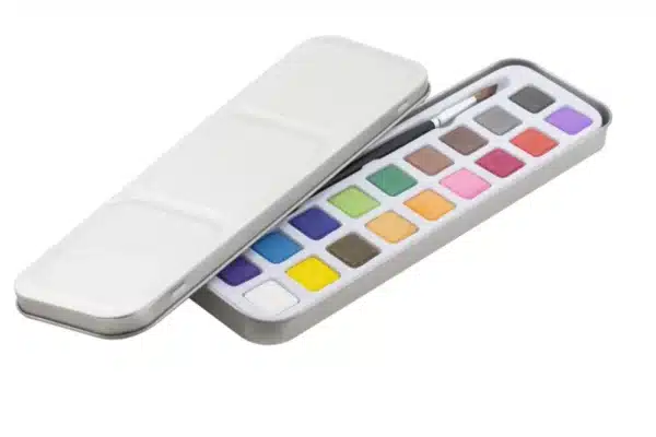 Aquarel Set 18 Colours + 1 Brush In Tin - Image 3
