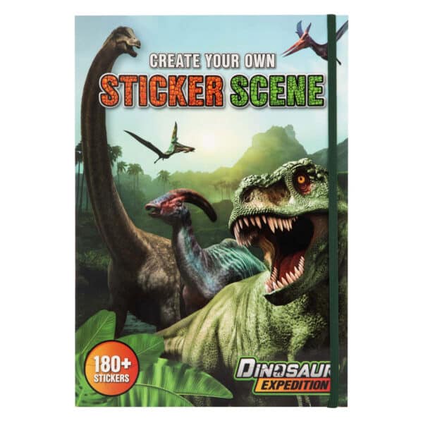 Dinosaurs Stickerbook A4, 10 Sheets+6 Sticker