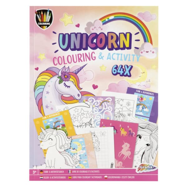 Colouring & Activity Book A4 Unicorn